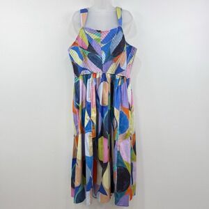 Nic Zoe Dress Womens 2X Rainbow NWT Social Circles Sarah Artsy Stretch Boho